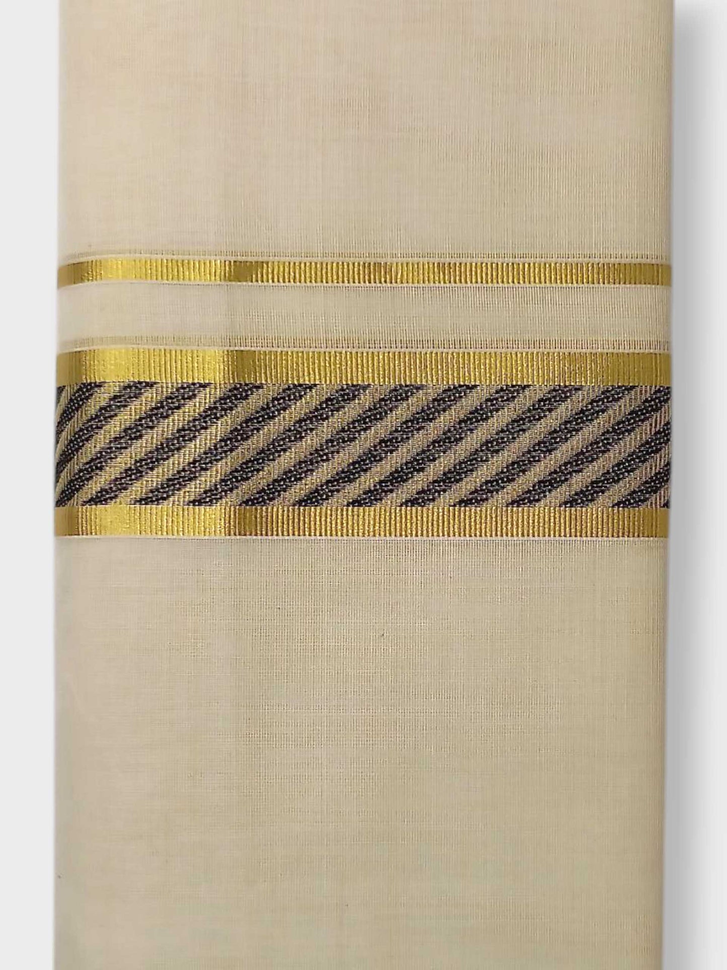Premium Wedding Handloom Balaramapuram Unaakupaavu Kasavu Mundu for Men