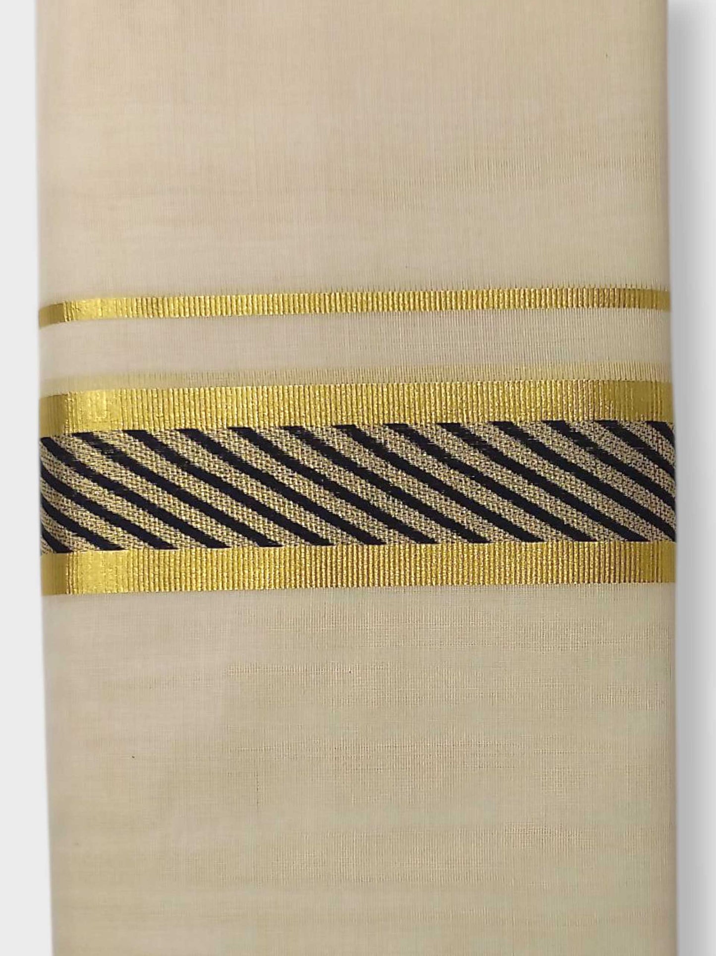 Premium Wedding Handloom Balaramapuram Unaakupaavu Kasavu Mundu for Men