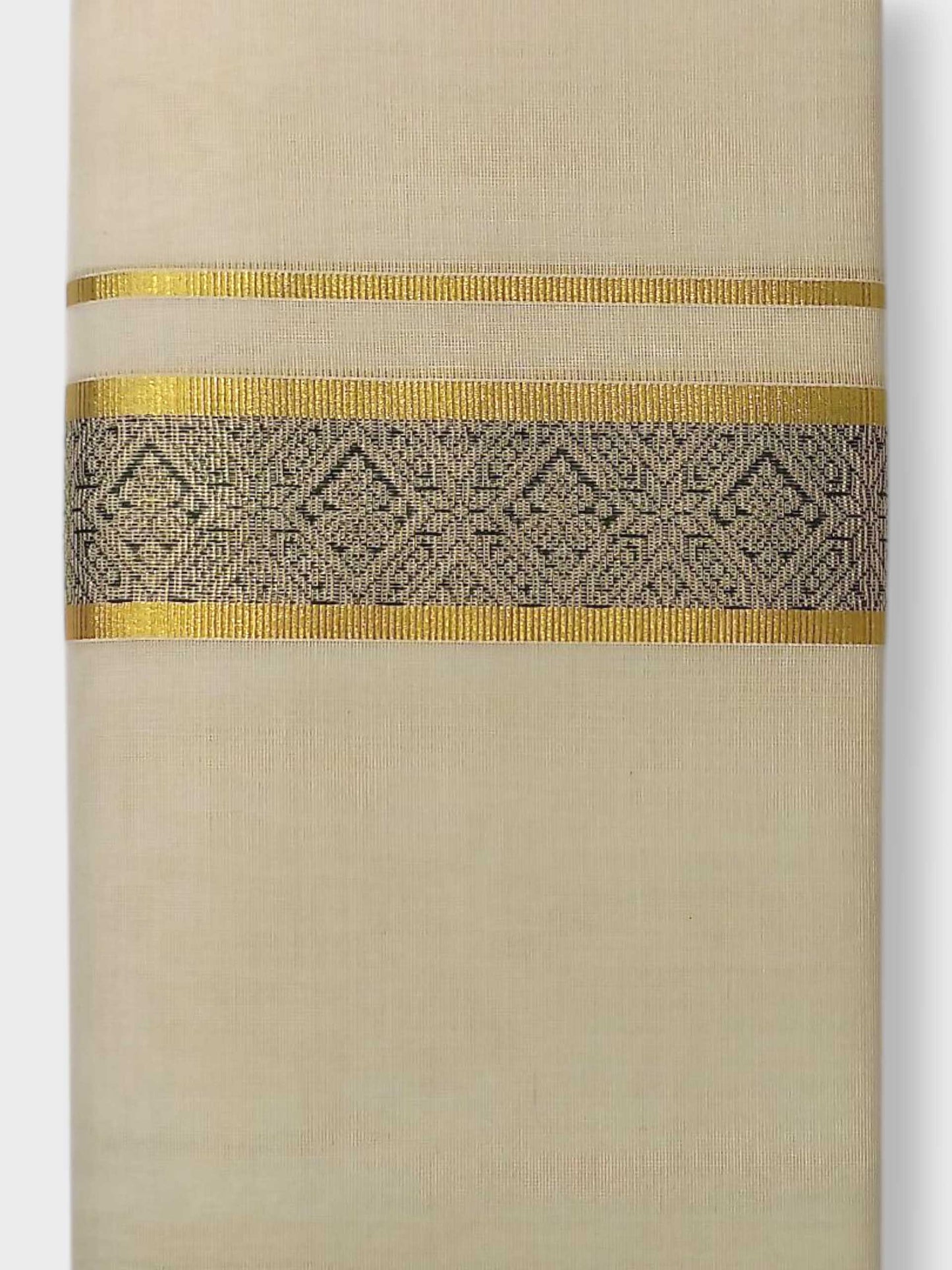 Premium Wedding Handloom Balaramapuram Unaakupaavu Kasavu Mundu for Men