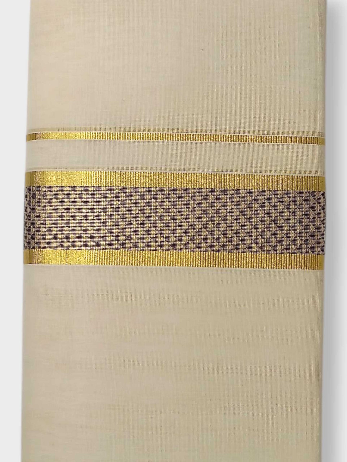 Premium Wedding Handloom Balaramapuram Unaakupaavu Kasavu Mundu for Men