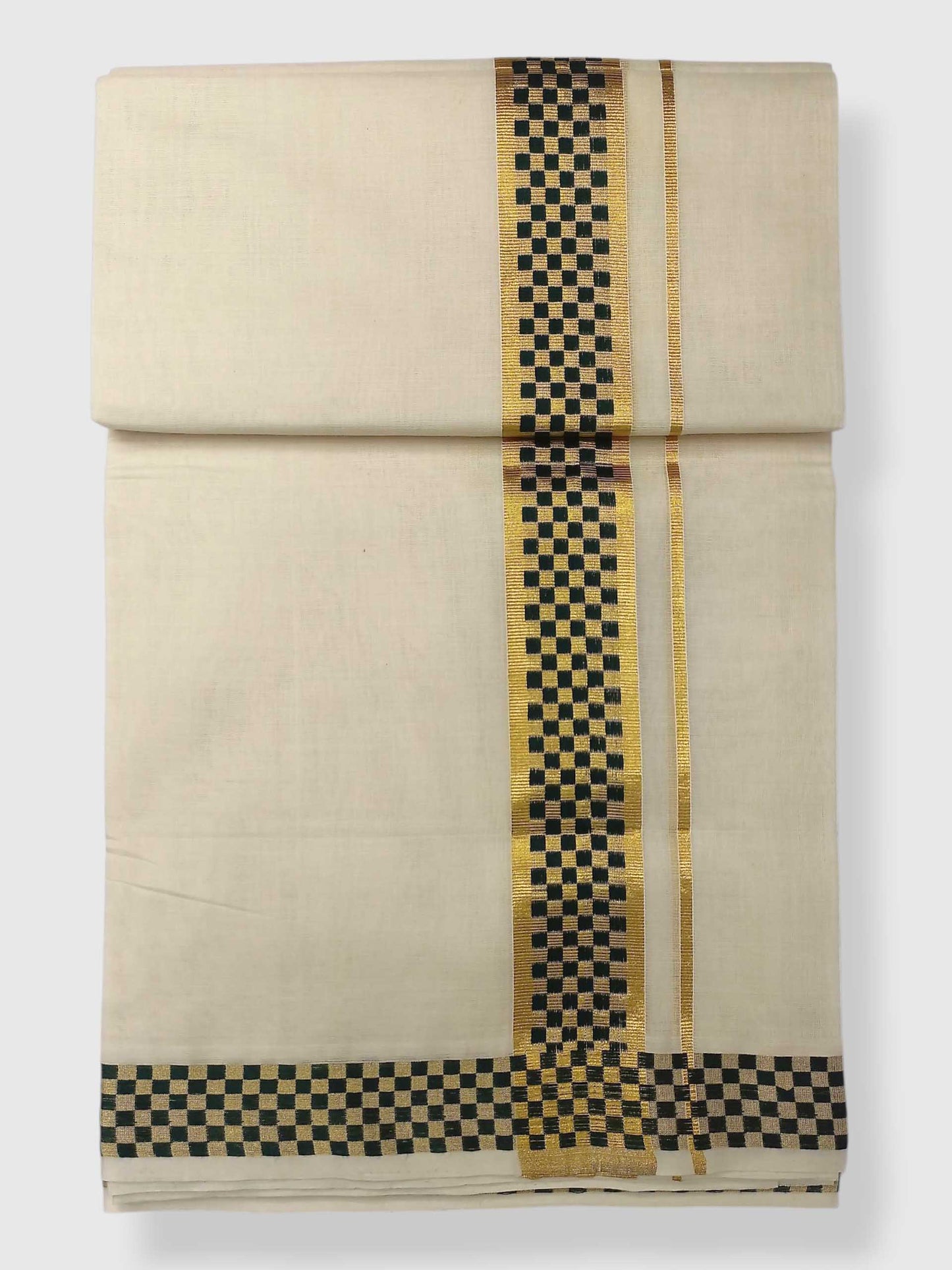 Premium Wedding Handloom Balaramapuram Unaakupaavu Kasavu Mundu for Men