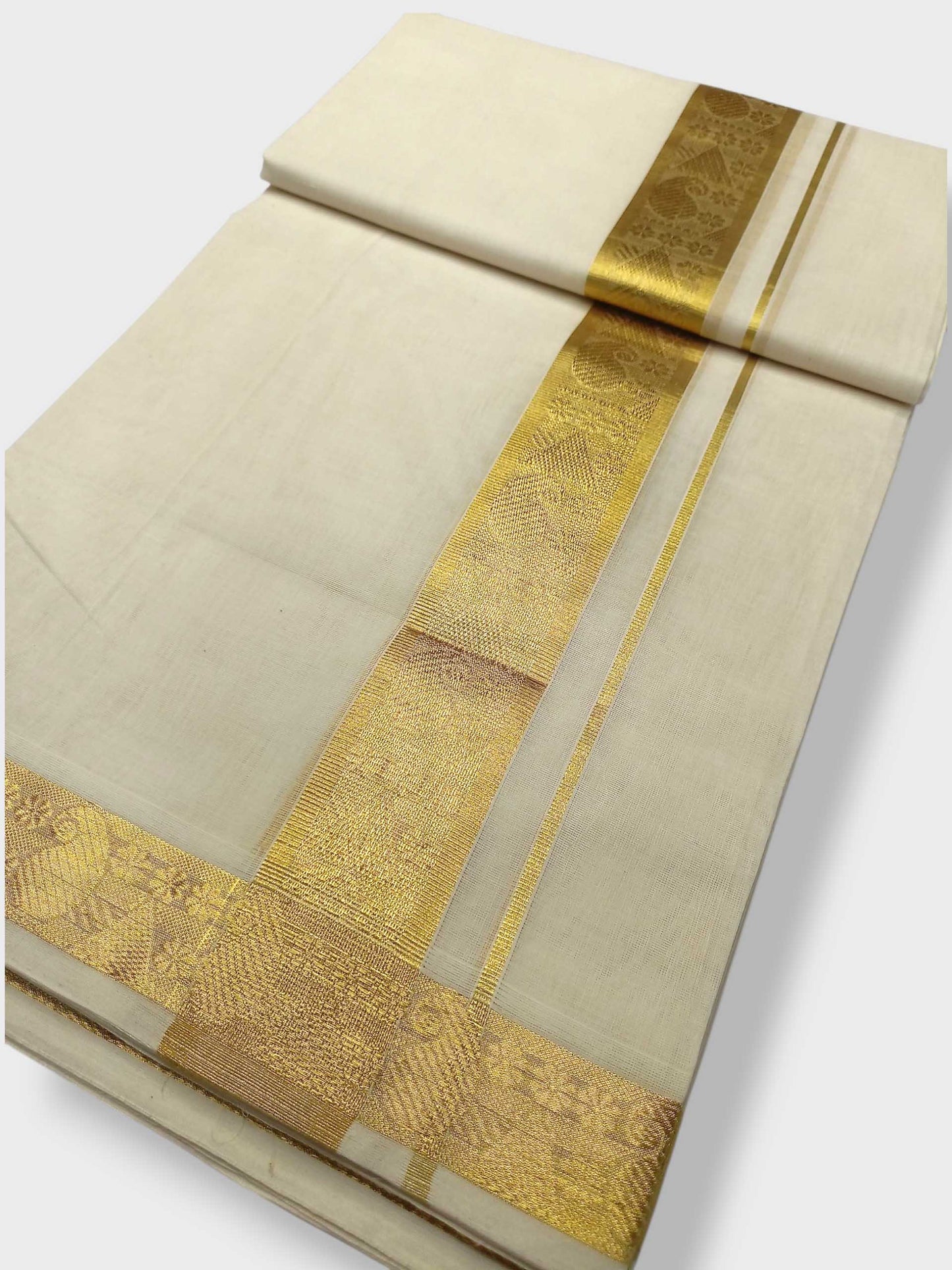 Premium Wedding Handloom Balaramapuram Unaakupaavu Kasavu Mundu for Men