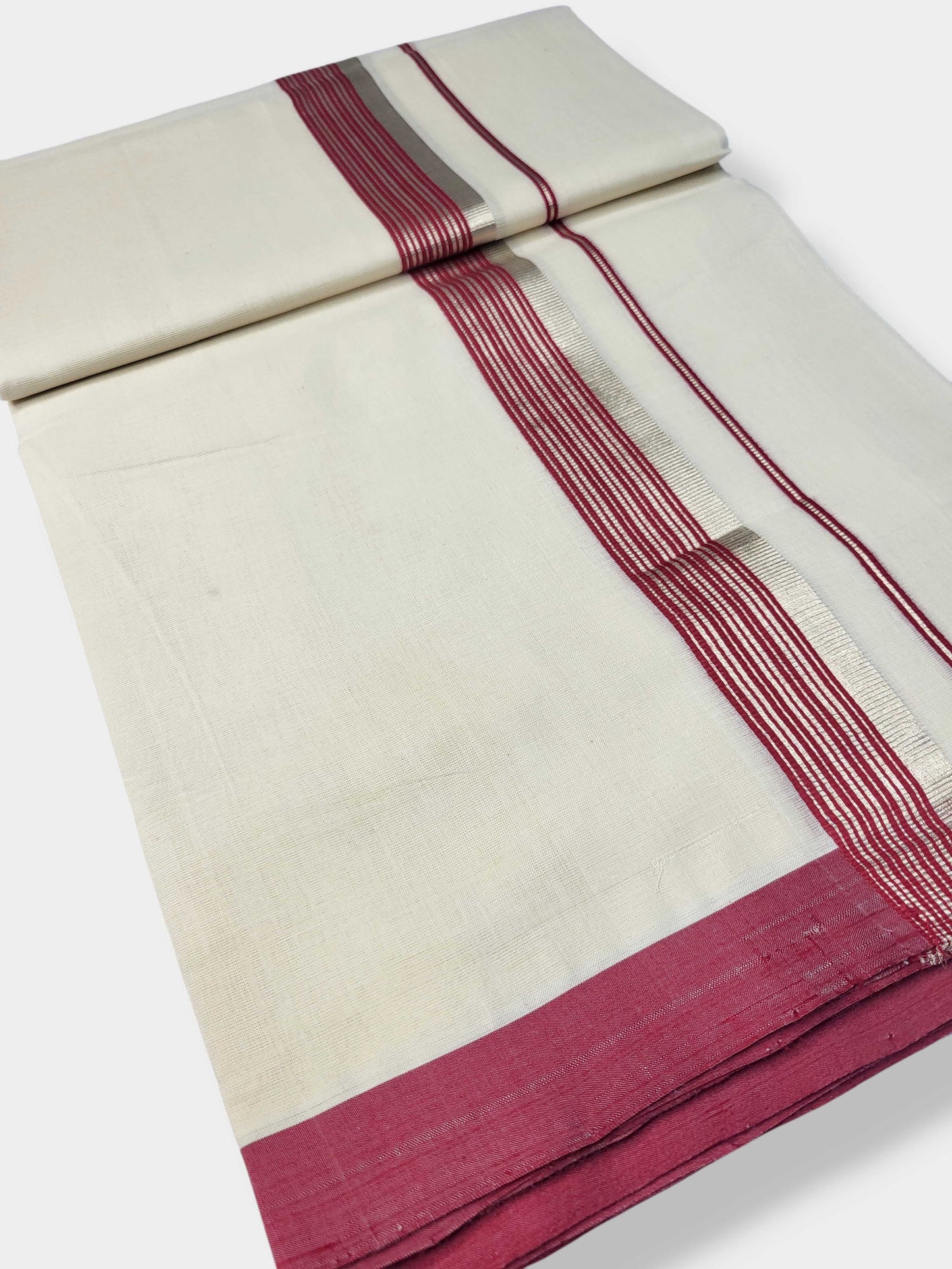 Kerala Handloom Mundu/Dhoti Pure Cotton for Men