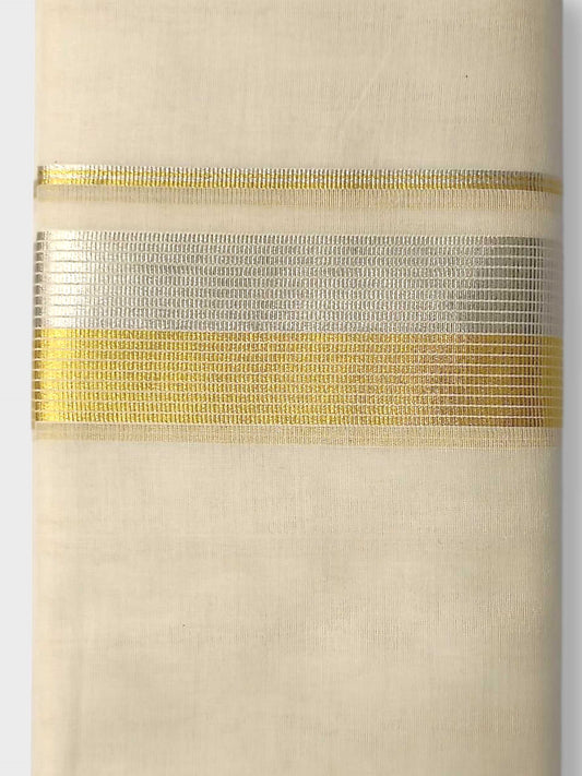 Premium Wedding Handloom Balaramapuram Unaakupaavu Kasavu Mundu for Men