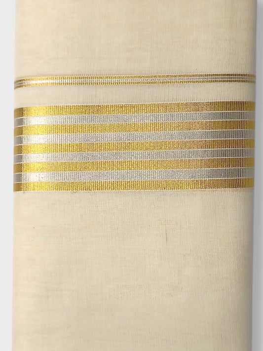 Premium Wedding Handloom Balaramapuram Unaakupaavu Kasavu Mundu for Men