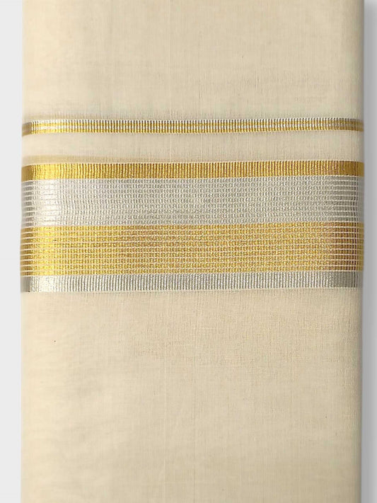 Premium Wedding Handloom Balaramapuram Unaakupaavu Kasavu Mundu for Men