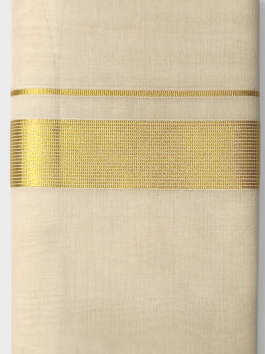 Premium Wedding Handloom Balaramapuram Unaakupaavu Kasavu Mundu for Men