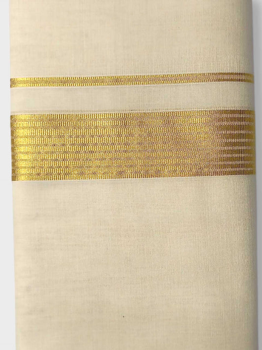 Premium Wedding Handloom Balaramapuram Unaakupaavu Kasavu Mundu for Men