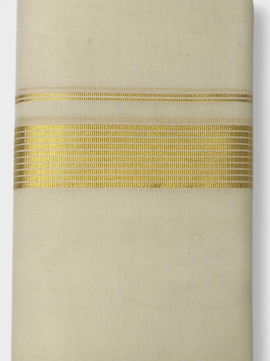 Premium Wedding Handloom Balaramapuram Unaakupaavu Kasavu Mundu for Men