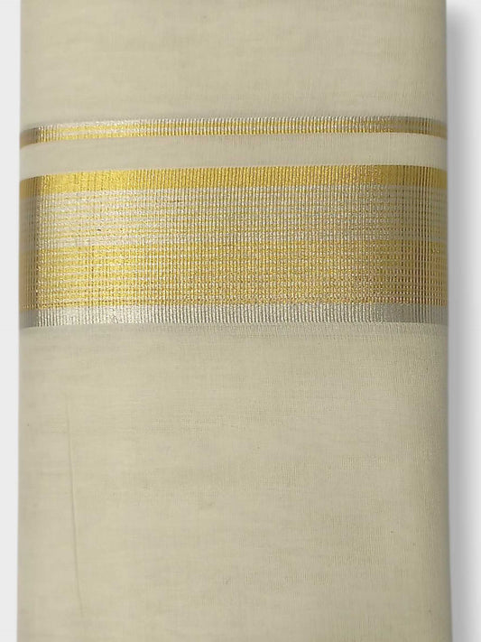 Premium Wedding Handloom Balaramapuram Unaakupaavu Kasavu Mundu for Men