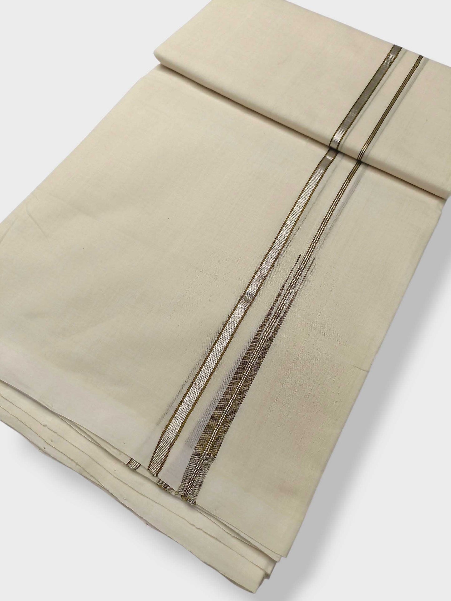 Premium Wedding Handloom Balaramapuram Unaakupaavu Kasavu Mundu for Men