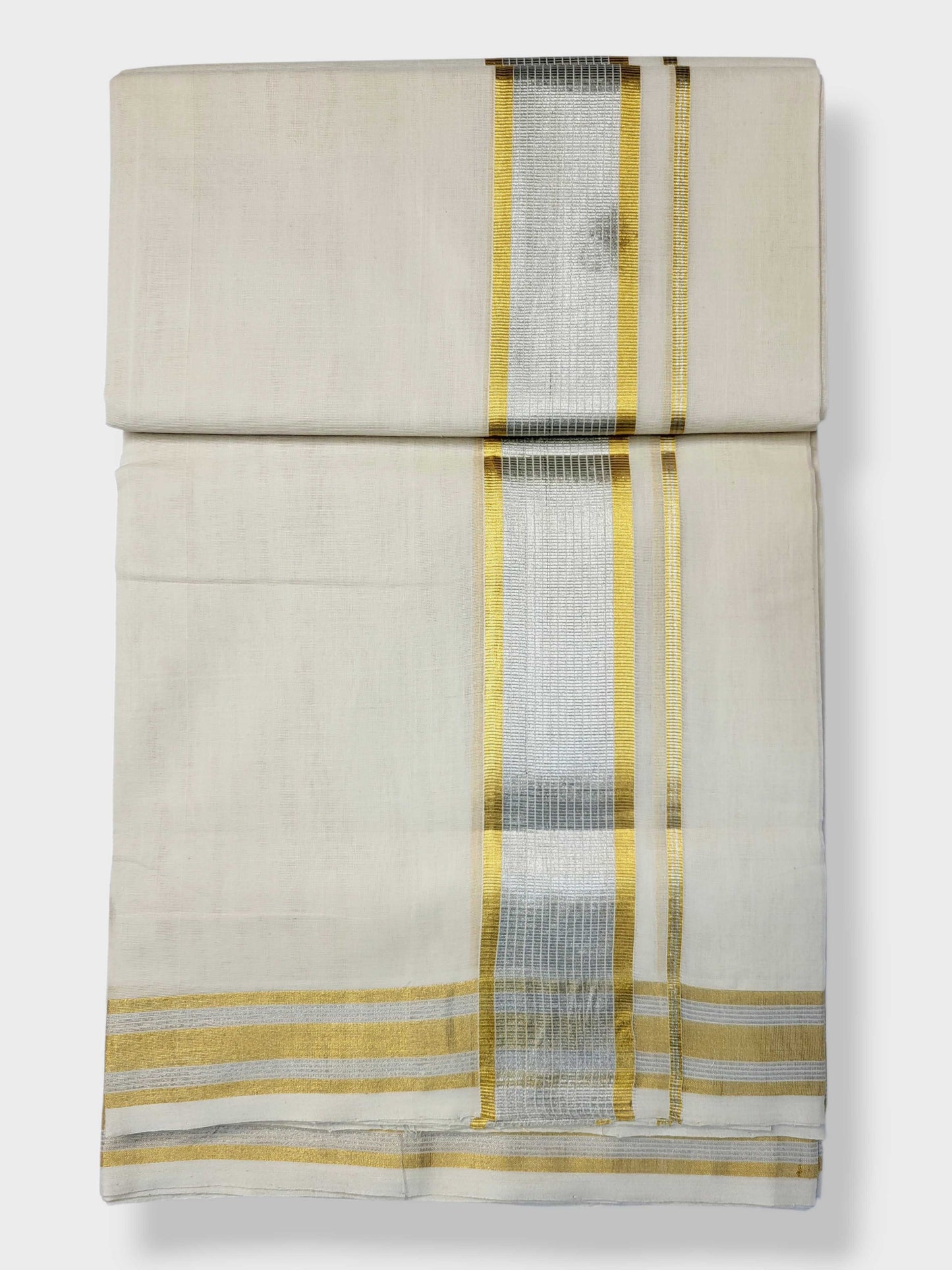 Keraloom Kasavu Balaramapuram Unakkupaavu Handloom Mundu(120*120) with Kasavu Design Border