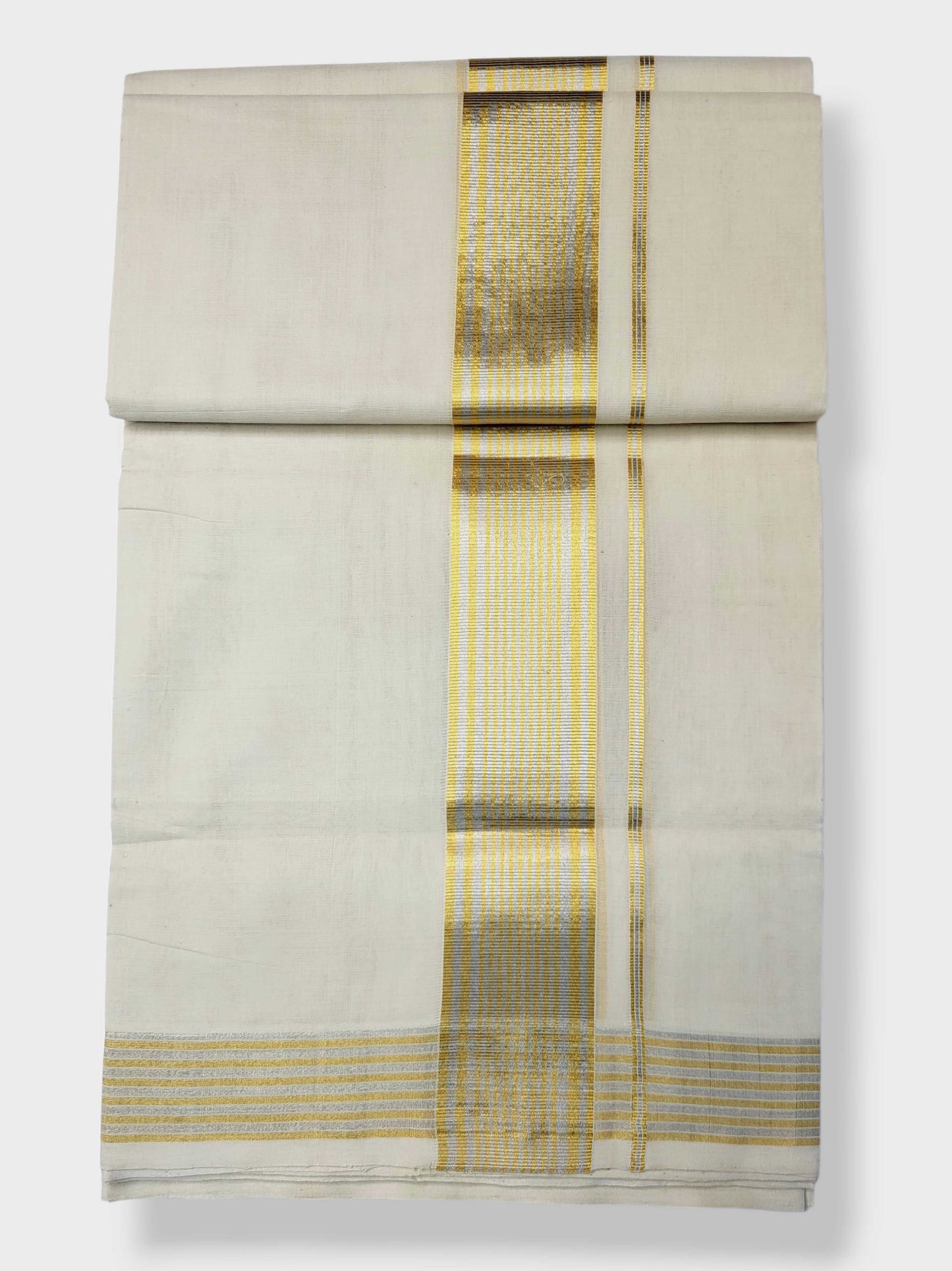 Keraloom Kasavu Balaramapuram Unakkupaavu Handloom Mundu(120*120) with Kasavu Design Border