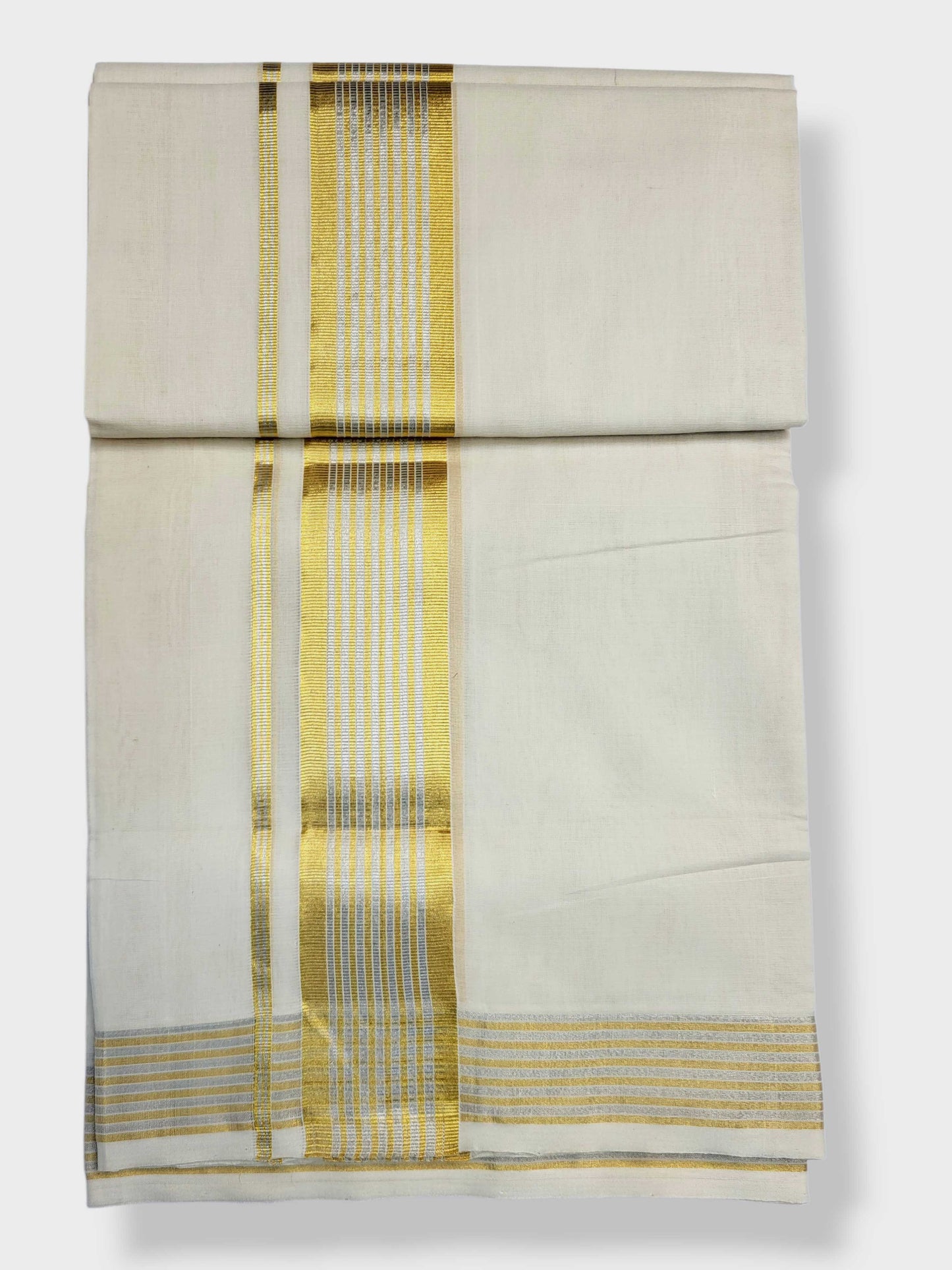 Keraloom Kasavu Balaramapuram Unakkupaavu Handloom Mundu(120*120) with Kasavu Design Border