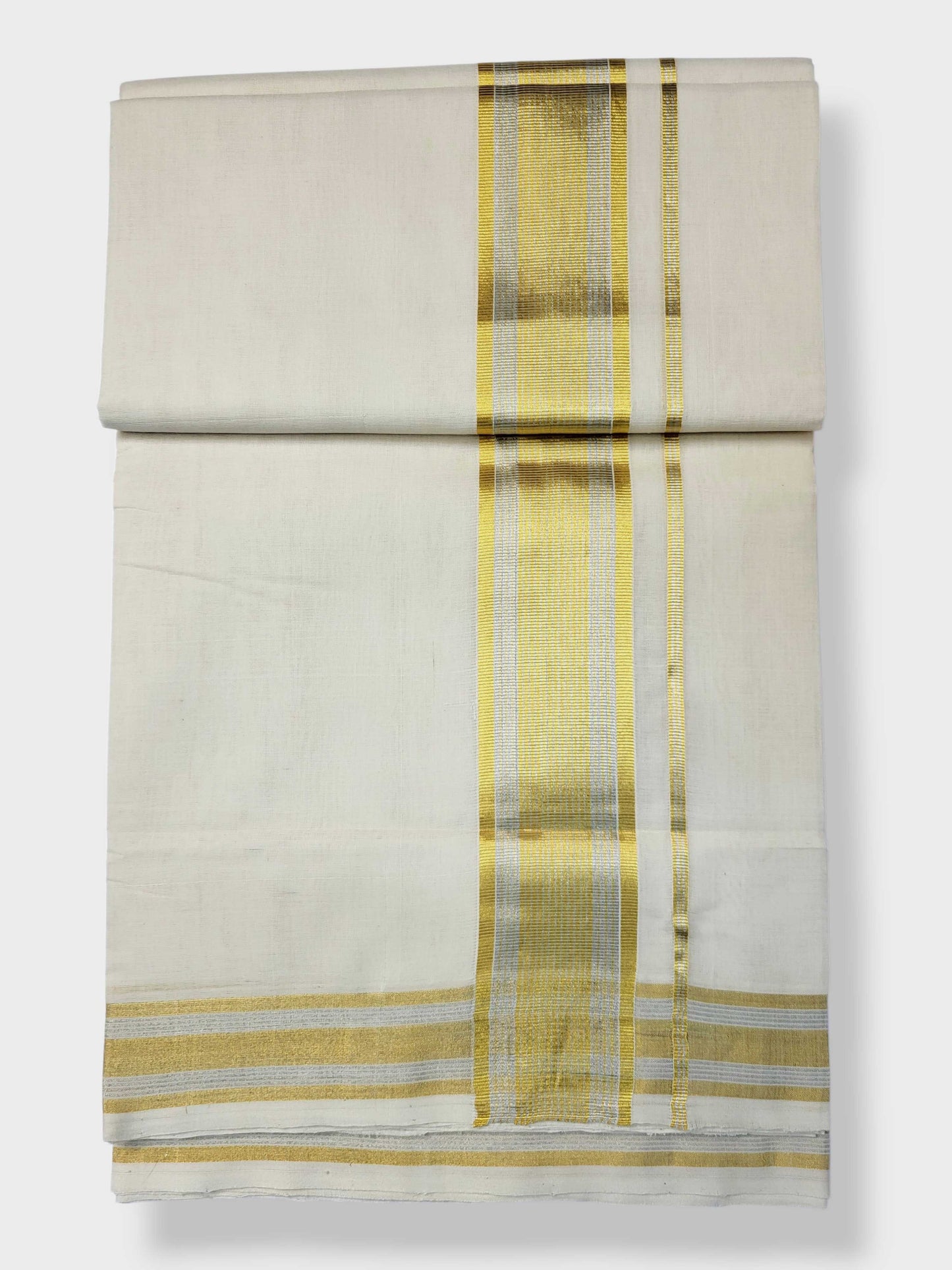 Keraloom Kasavu Balaramapuram Unakkupaavu Handloom Mundu(120*120) with Kasavu Design Border
