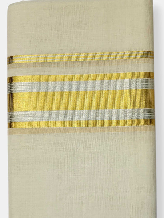 Keraloom Kasavu Balaramapuram Unakkupaavu Handloom Mundu(120*120) with Kasavu Design Border
