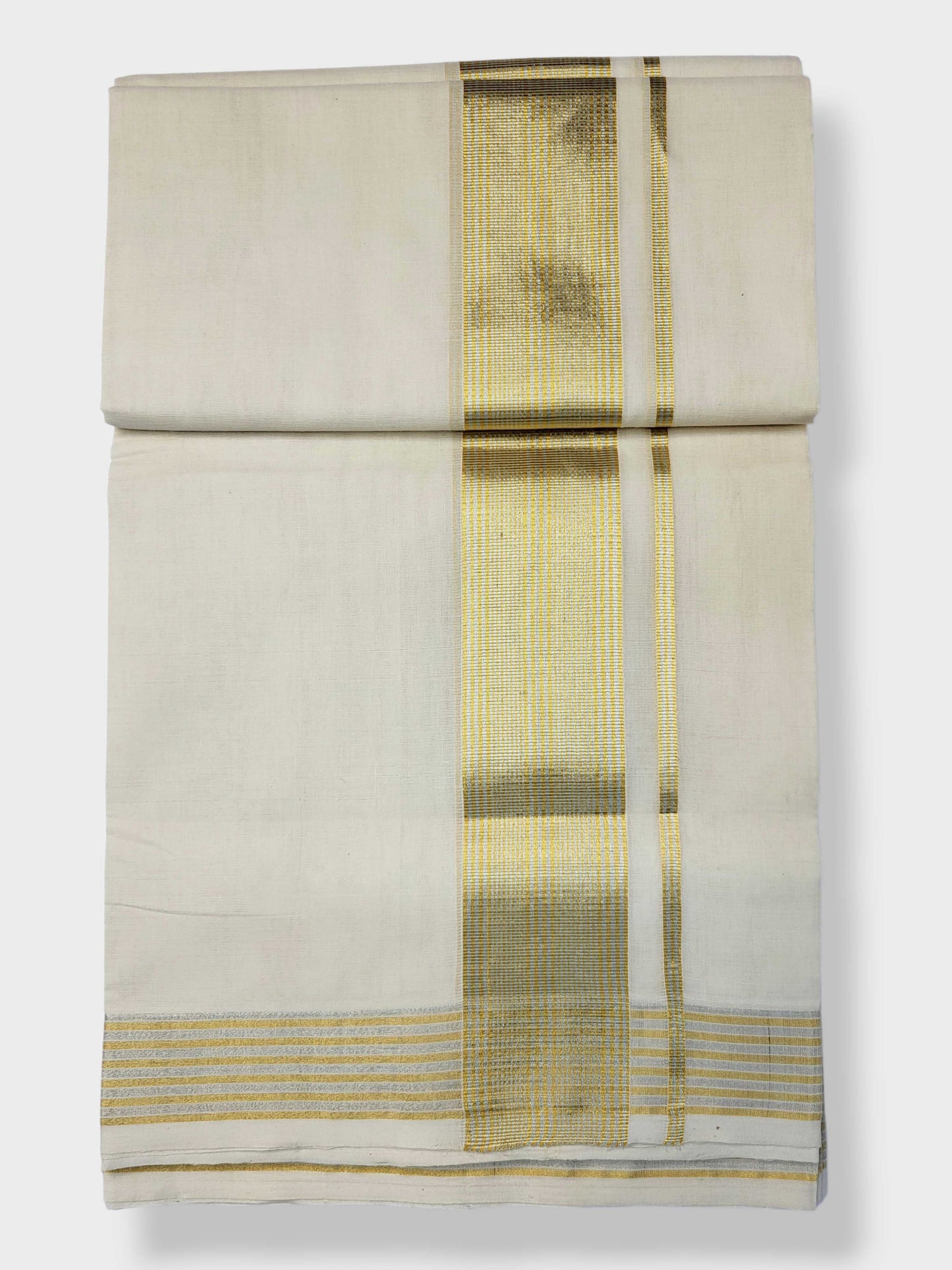Keraloom Kasavu Balaramapuram Unakkupaavu Handloom Mundu(120*120) with Kasavu Design Border