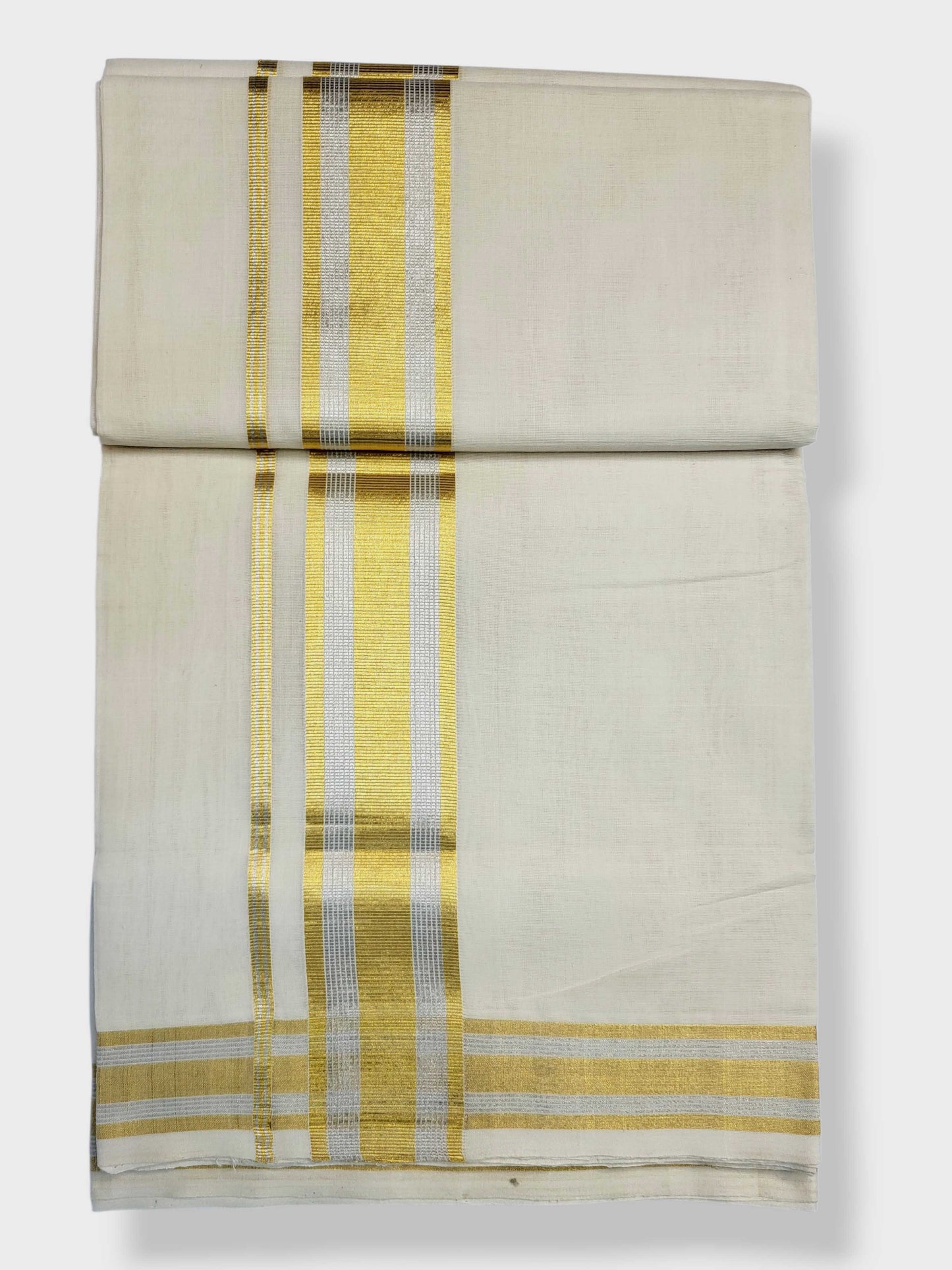 Keraloom Kasavu Balaramapuram Unakkupaavu Handloom Mundu(120*120) with Kasavu Design Border