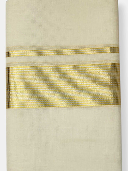 Keraloom Kasavu Balaramapuram Unakkupaavu Handloom Mundu(120*120) with Kasavu Design Border