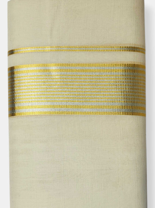 Keraloom Kasavu Balaramapuram Unakkupaavu Handloom Mundu(120*120) with Kasavu Design Border