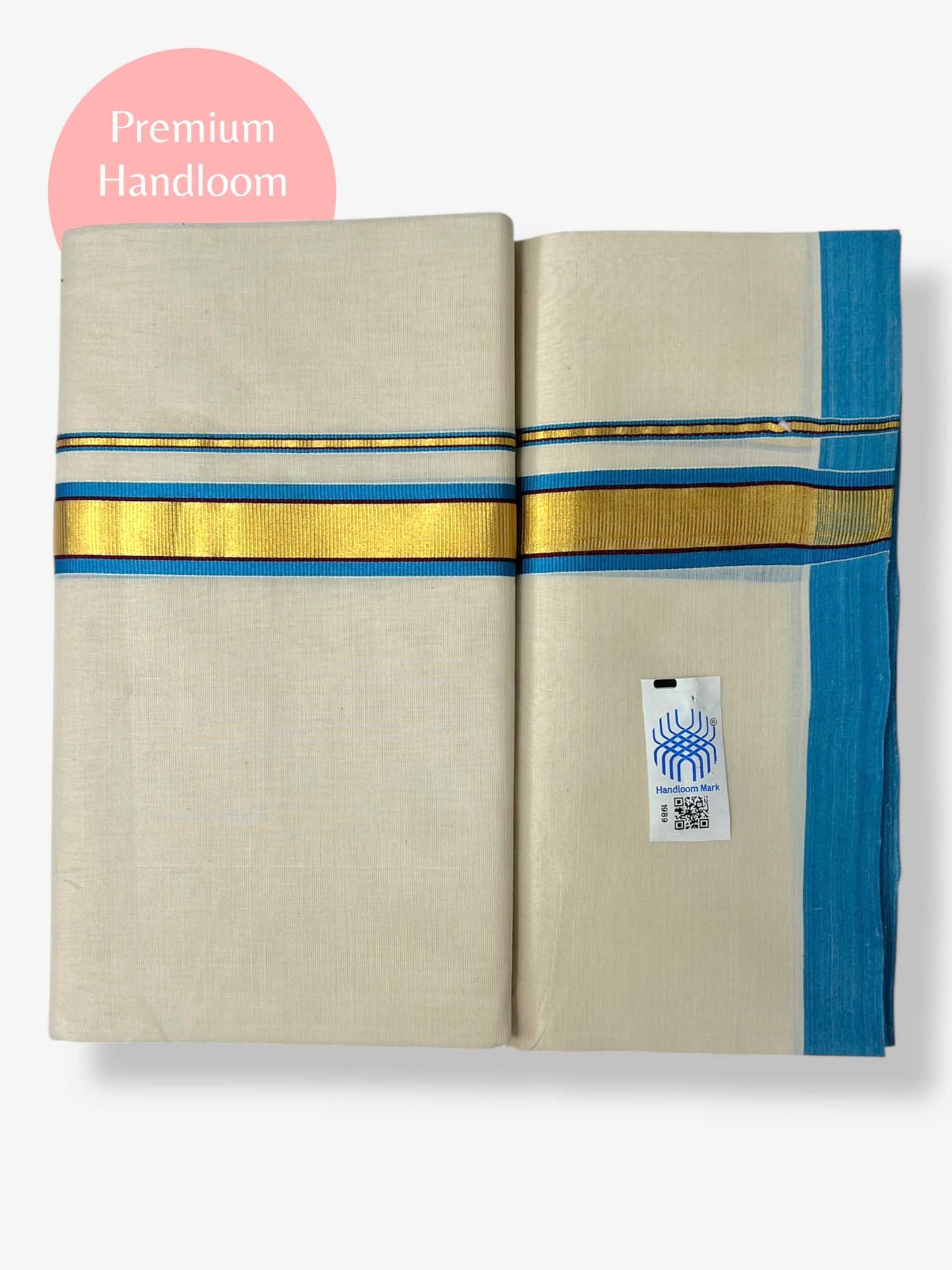Kerala Premium Balaramapuram Handloom Dhoti/Mundu for Men