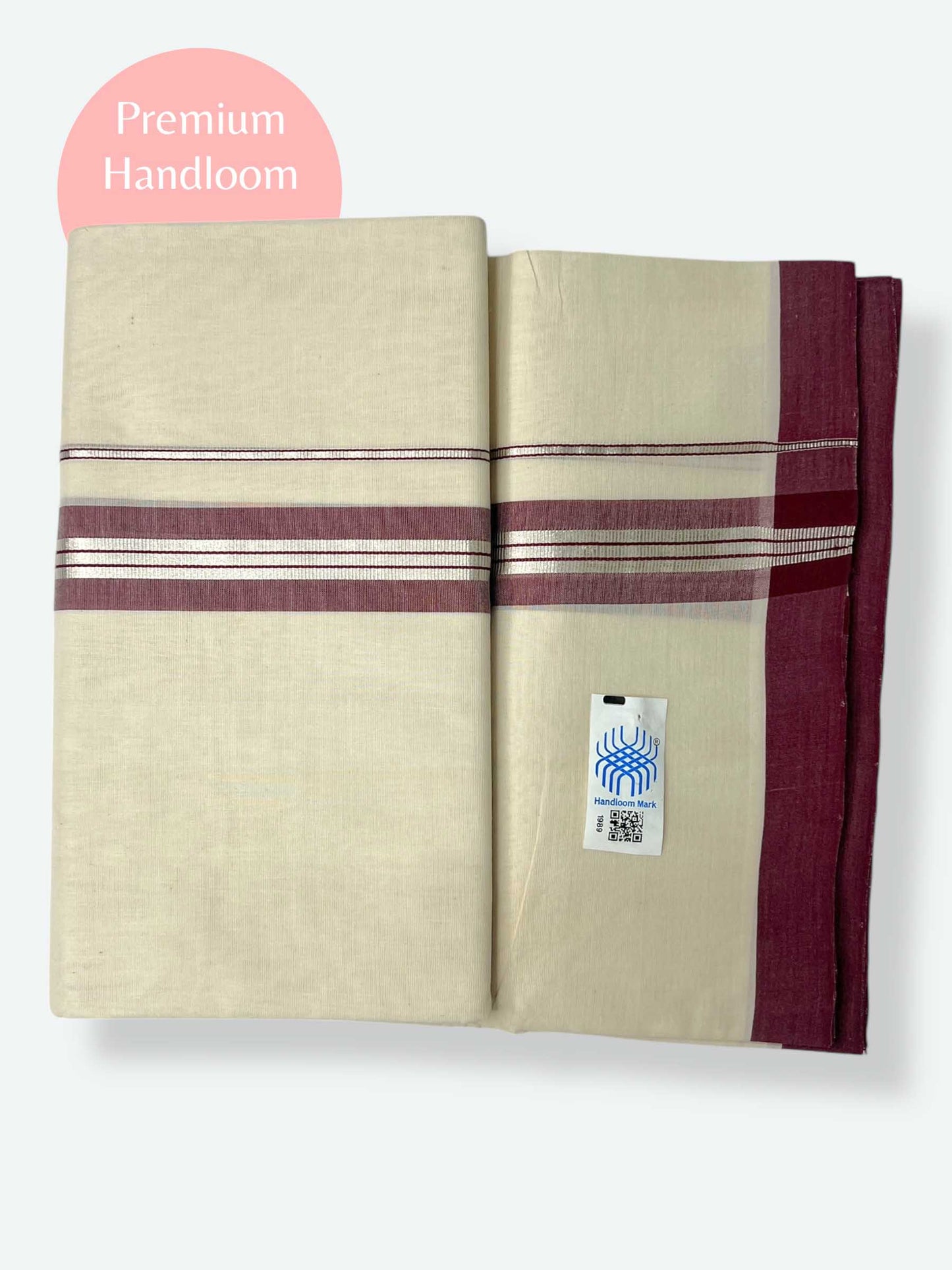 Kerala Premium Balaramapuram Handloom Dhoti/Mundu for Men