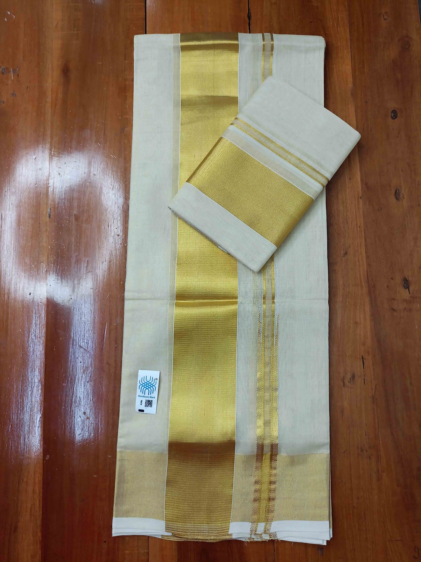 Kuthampully Handloom Kasavu Single Set Mundu