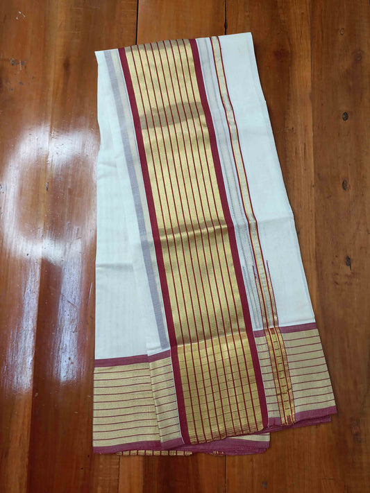 Kuthampully Handloom Kasavu Single Set Mundu