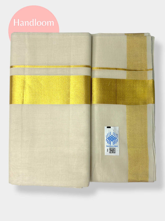 Balaramapuram Handloom Kasavu Mundu for Men