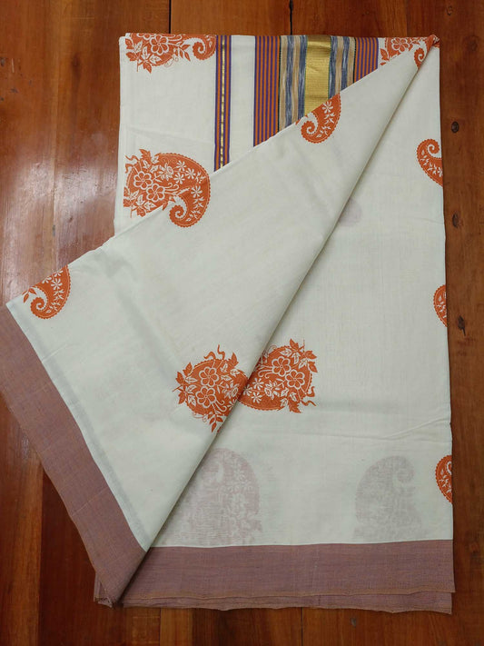 Balaramapuram Handloom Printed Saree for Women