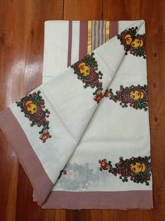 Balaramapuram Handloom Printed Saree for Women