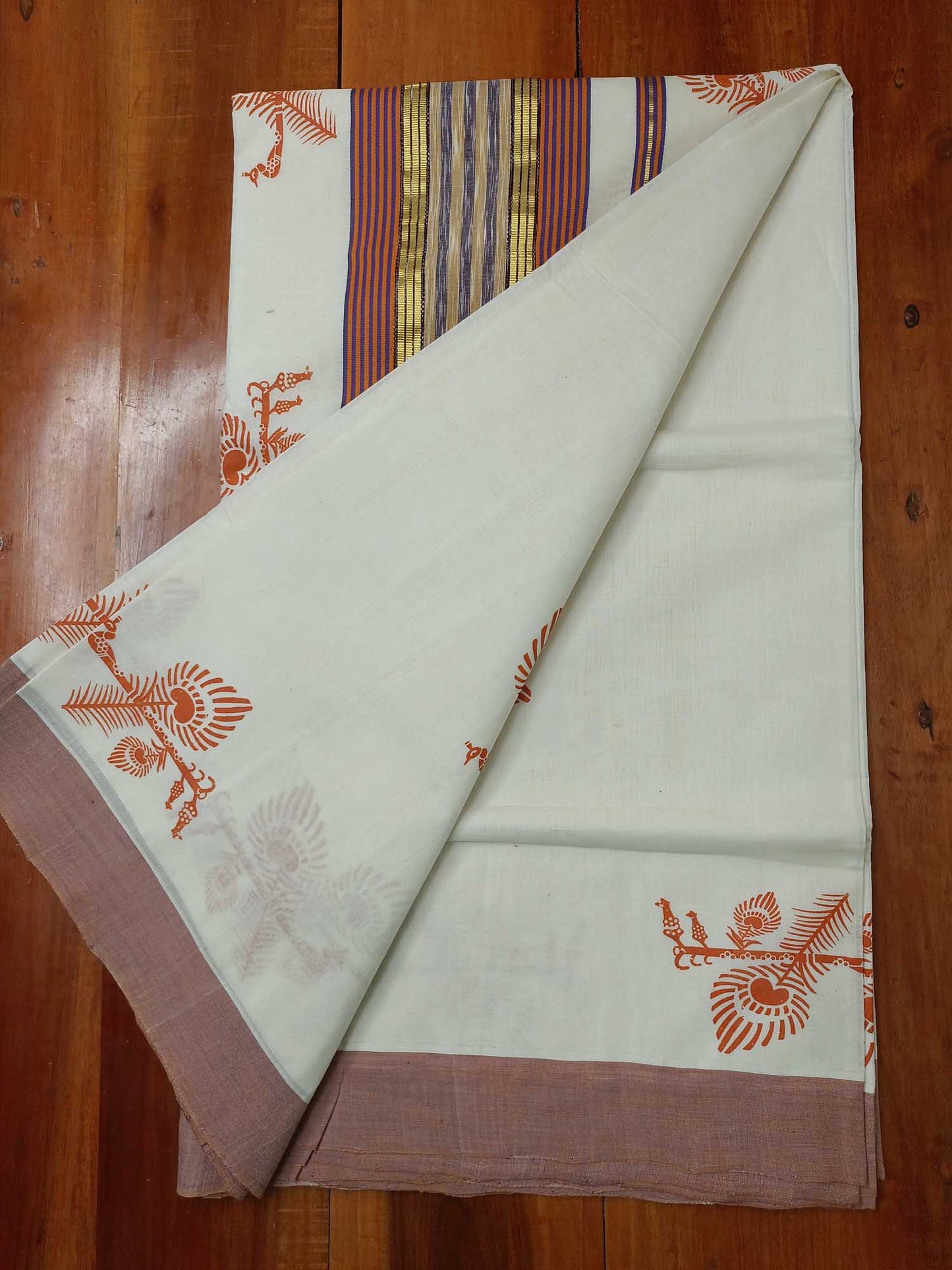 Balaramapuram Handloom Printed Saree for Women