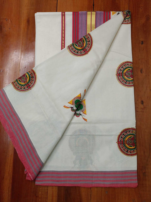 Balaramapuram Handloom Printed Saree for Women