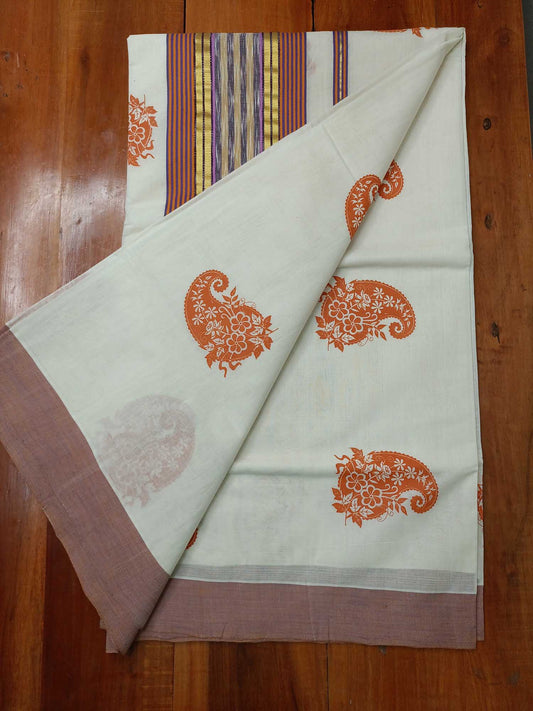 Balaramapuram Handloom Printed Saree for Women