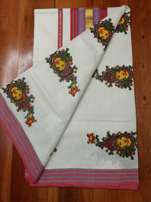 Balaramapuram Handloom Printed Saree for Women