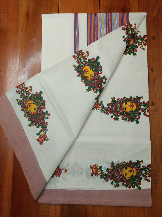 Balaramapuram Handloom Printed Saree for Women