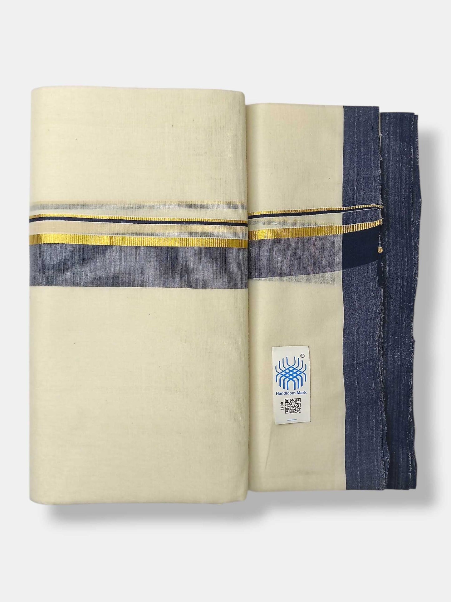 Kerala Balaramapuram Pure Cotton Handloom Mundu/Dhoti