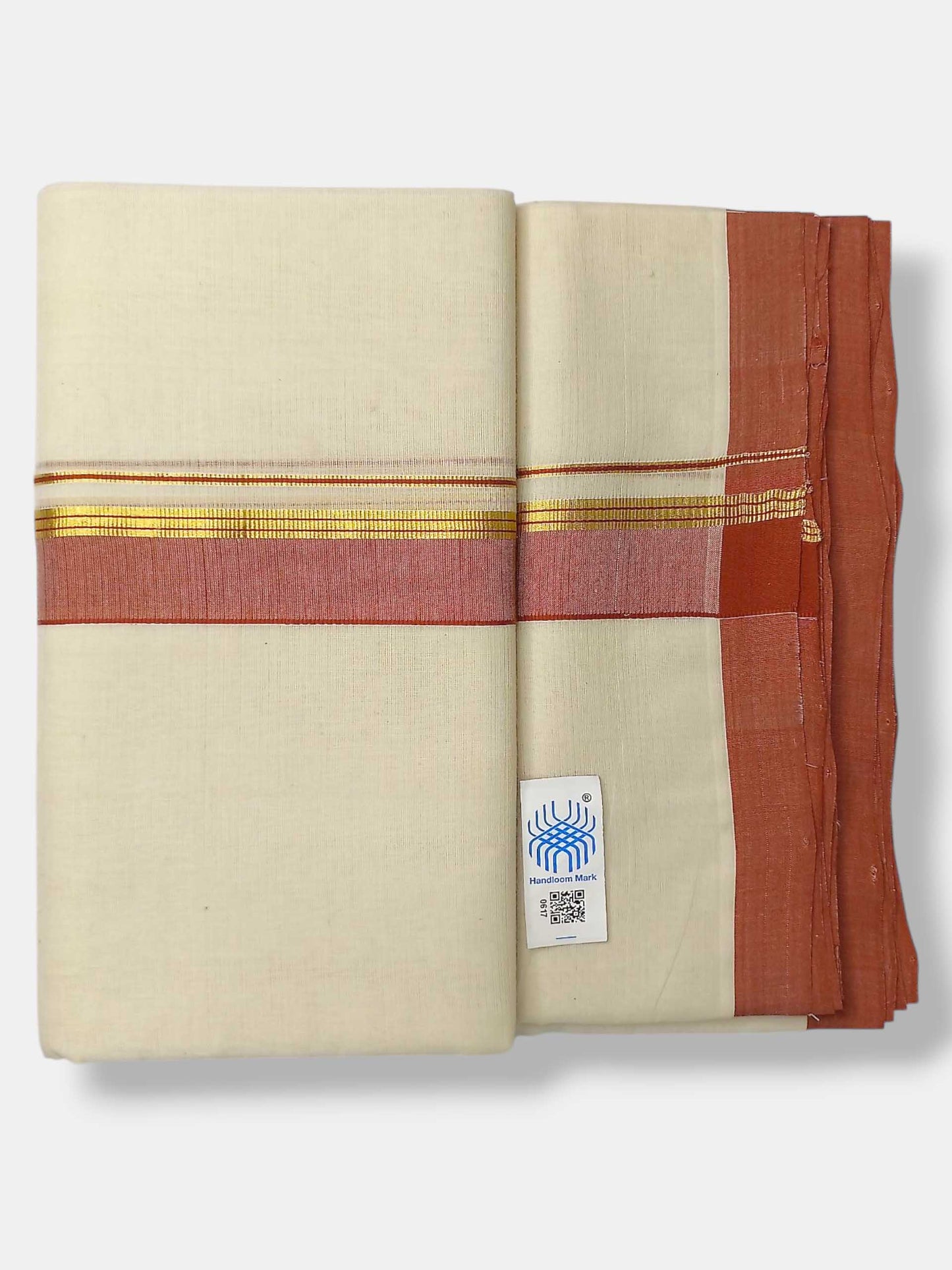 Kerala Balaramapuram Pure Cotton Handloom Mundu/Dhoti