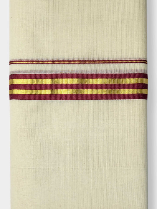 Kerala Balaramapuram Pure Cotton Handloom Mundu/Dhoti