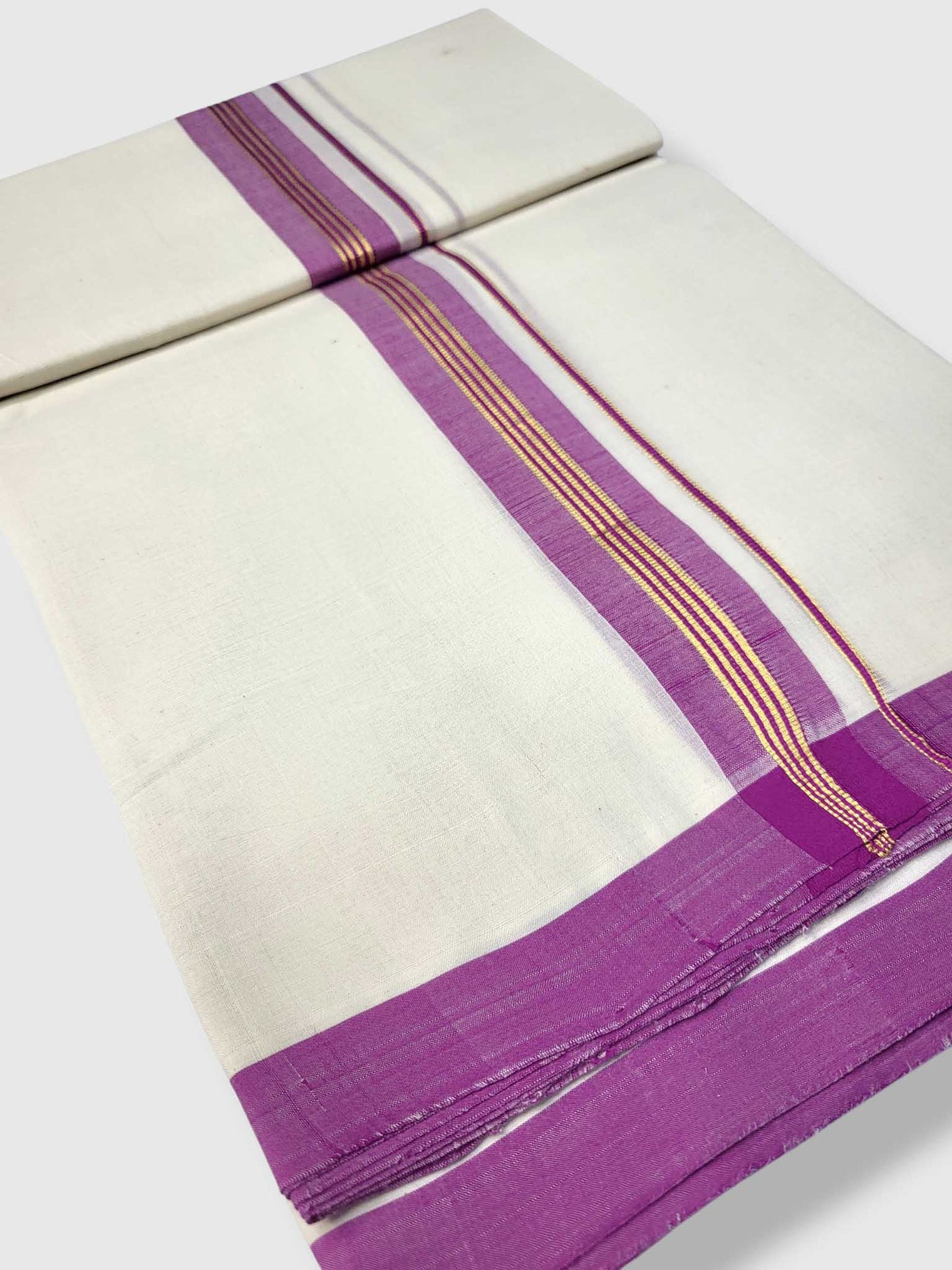 Kerala Balaramapuram Pure Cotton Handloom Mundu/Dhoti