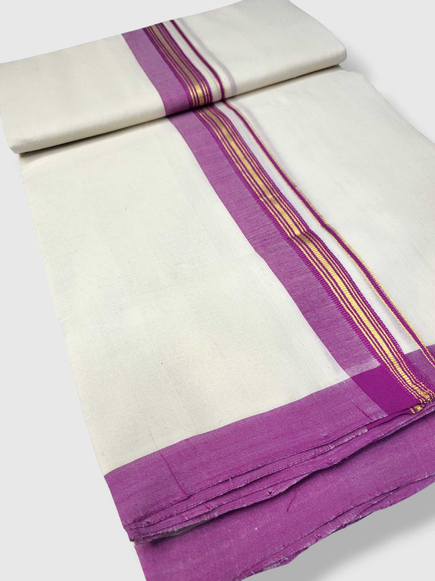 Kerala Balaramapuram Pure Cotton Handloom Mundu/Dhoti