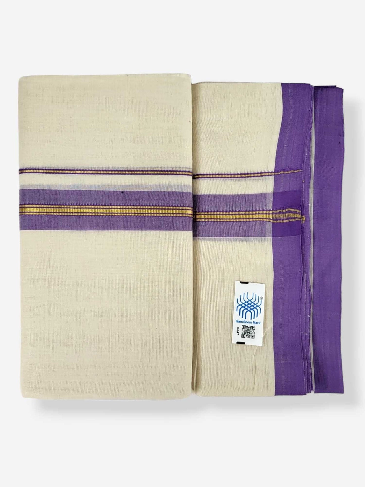 Kerala Balaramapuram Pure Cotton Handloom Mundu/Dhoti