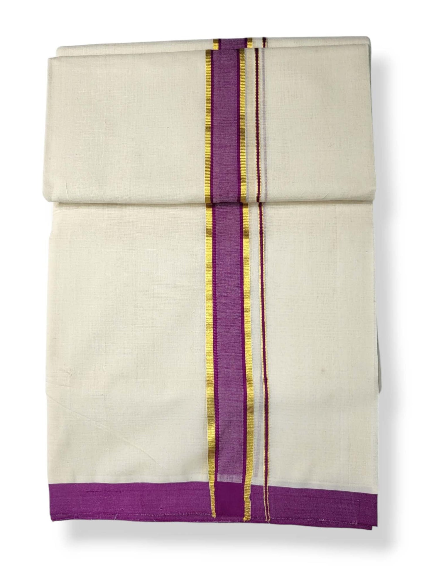 Kerala Balaramapuram Pure Cotton Handloom Mundu/Dhoti