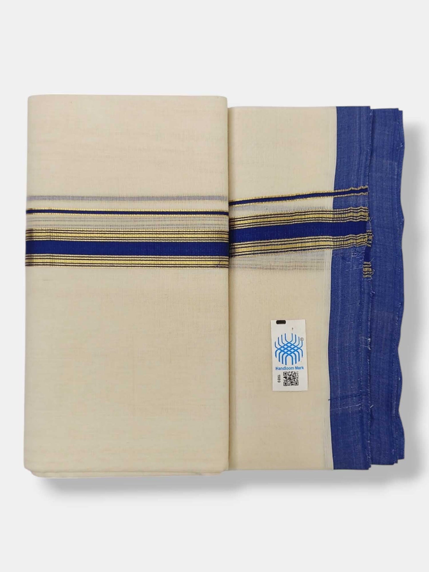 Kerala Balaramapuram Pure Cotton Handloom Mundu/Dhoti
