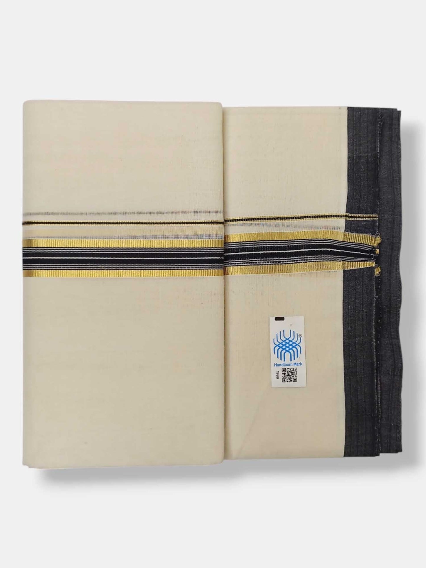 Kerala Balaramapuram Pure Cotton Handloom Mundu/Dhoti