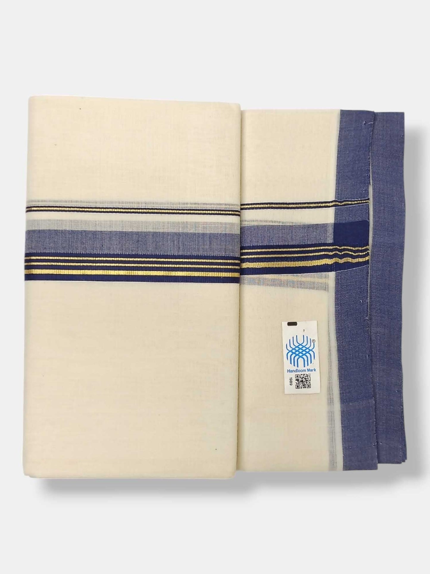 Kerala Balaramapuram Pure Cotton Handloom Mundu/Dhoti