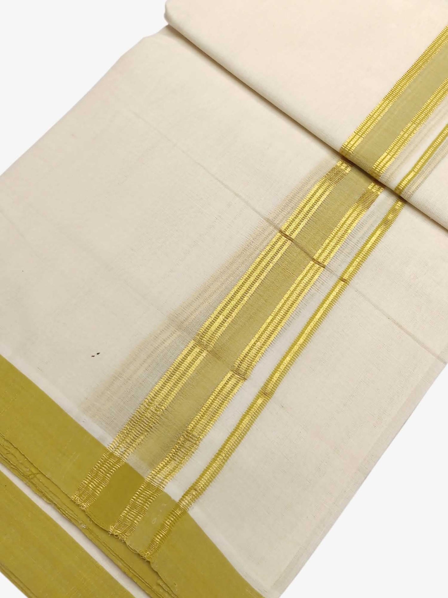 Kerala Balaramapuram Pure Cotton Handloom Mundu/Dhoti
