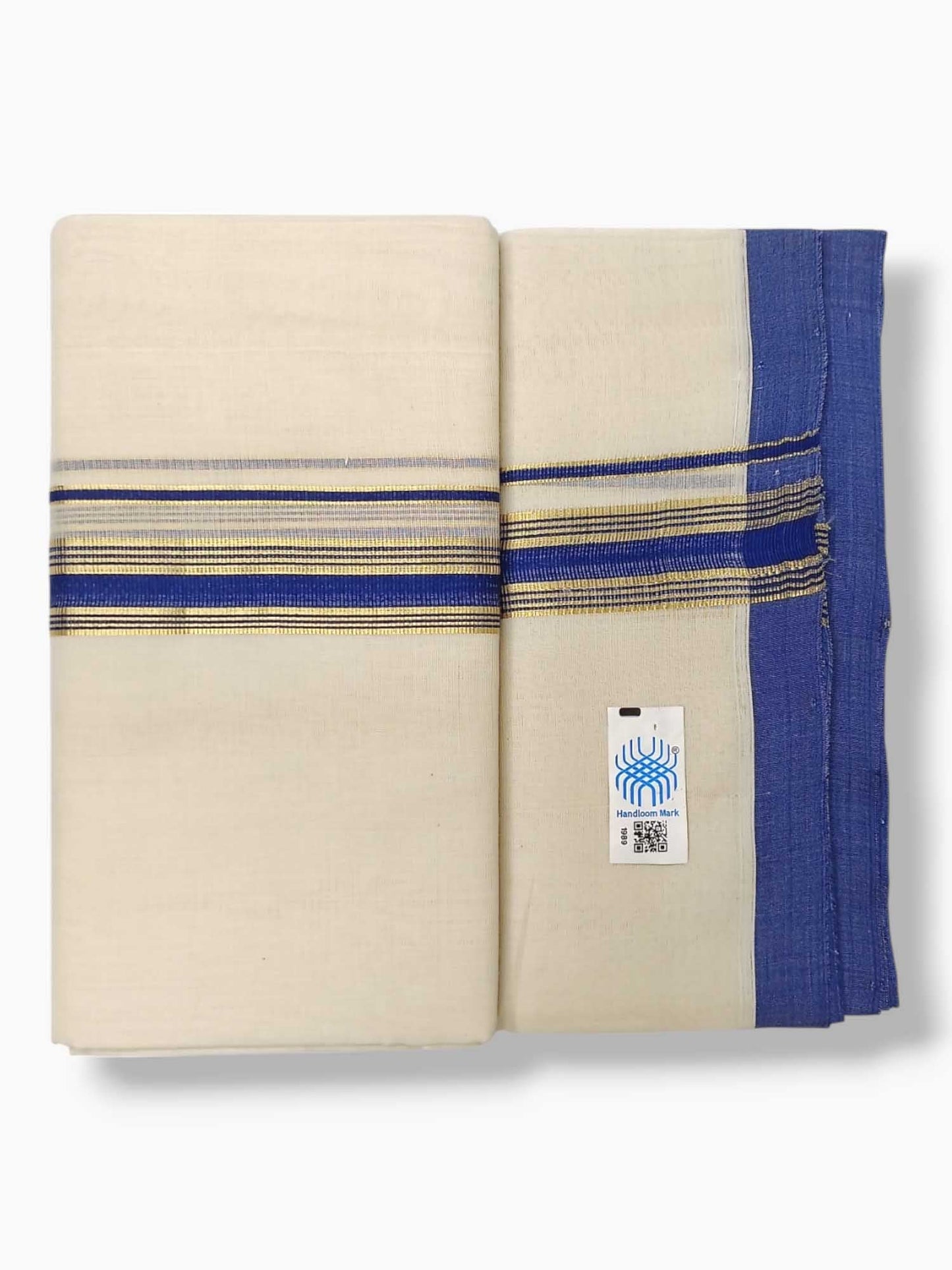 Kerala Balaramapuram Pure Cotton Handloom Mundu/Dhoti