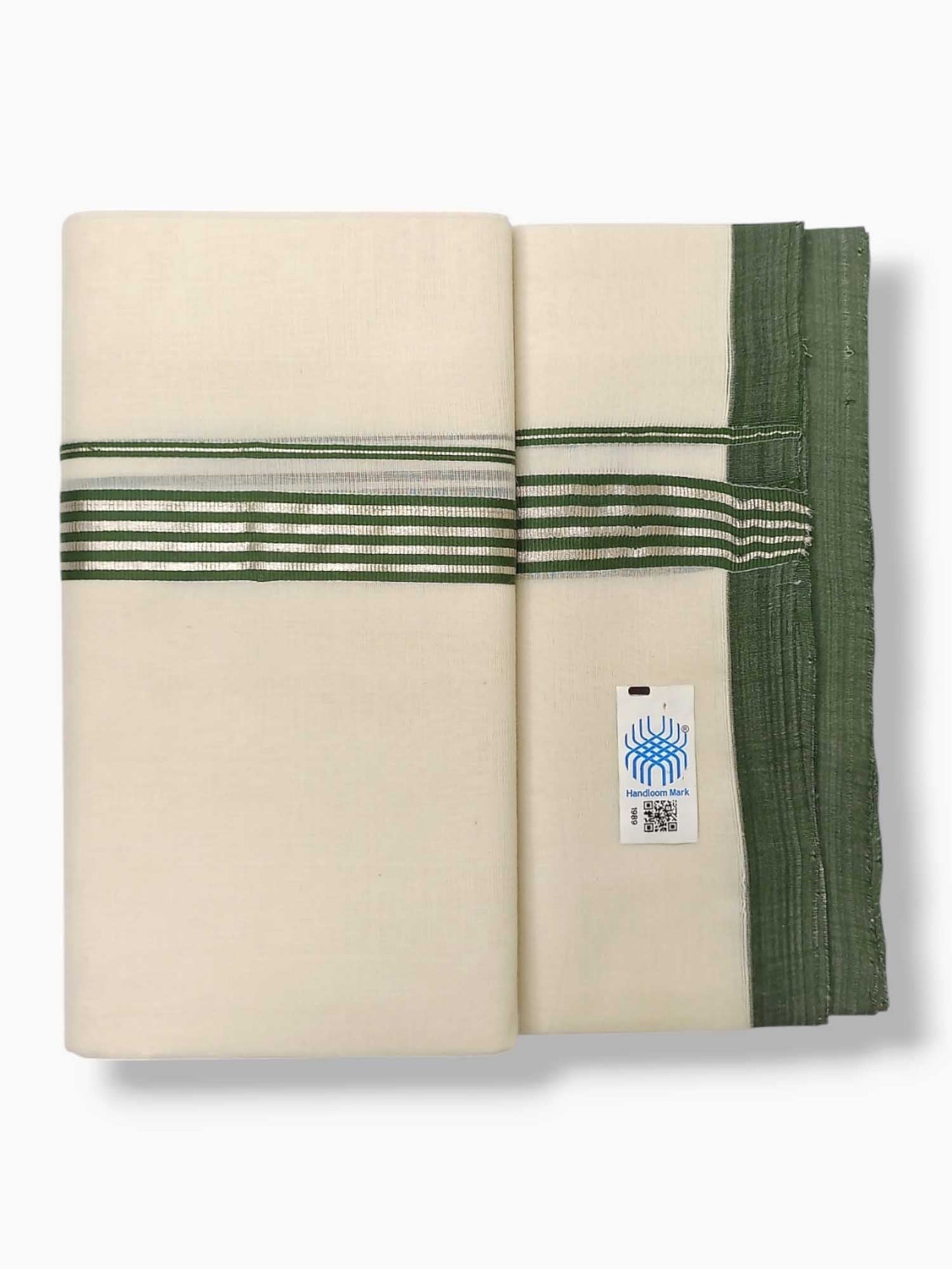 Kerala Balaramapuram Pure Cotton Handloom Mundu/Dhoti