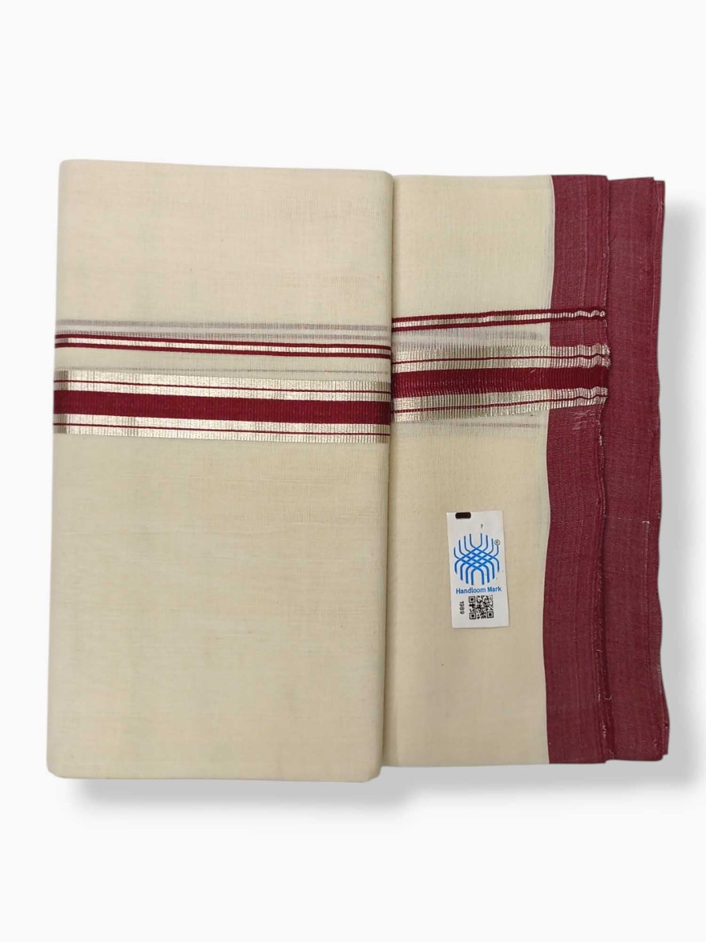 Kerala Balaramapuram Pure Cotton Handloom Mundu/Dhoti